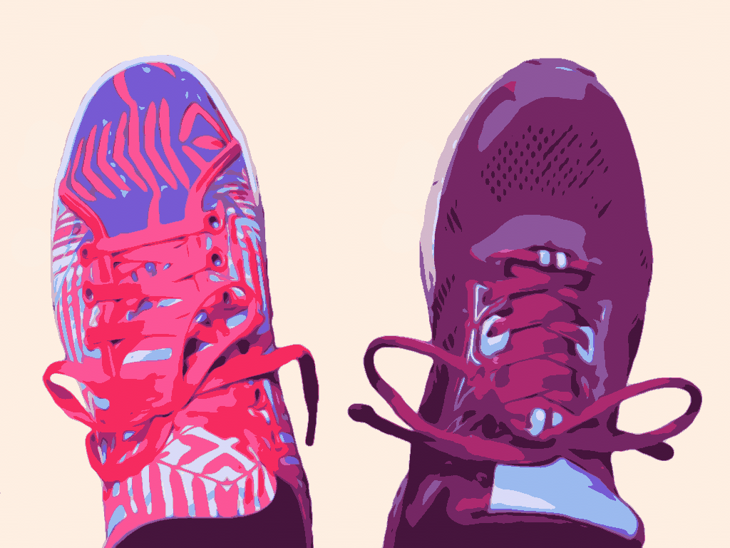 Trainingsschuh und Laufschuh