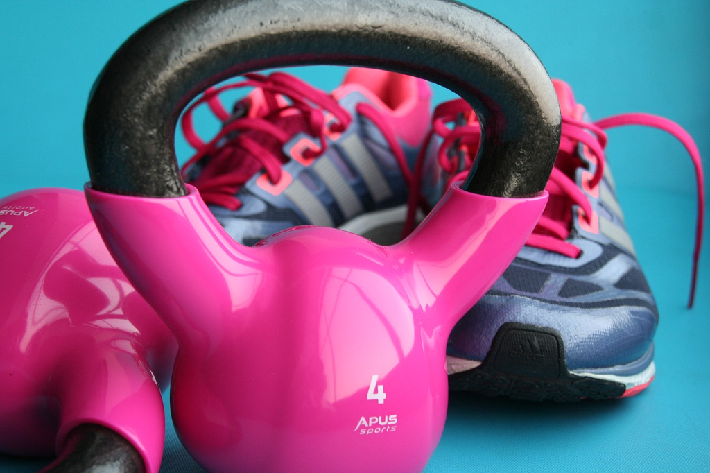 Kettlebell pink, Sportschuhe